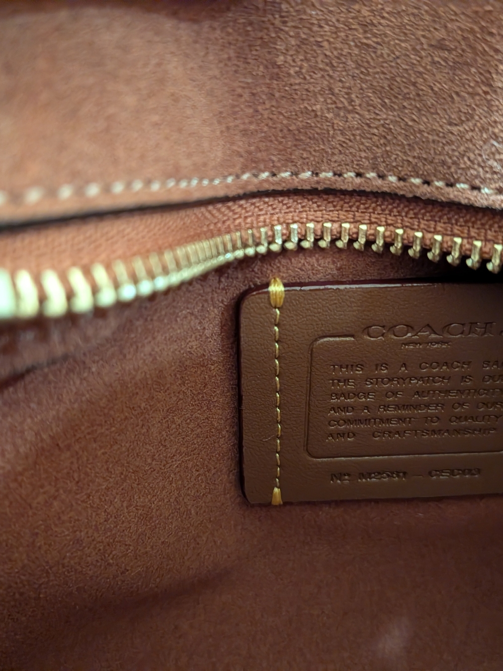 Coach Suede Satchel Empire Carryall, Clay Color - Picture 2 of 2